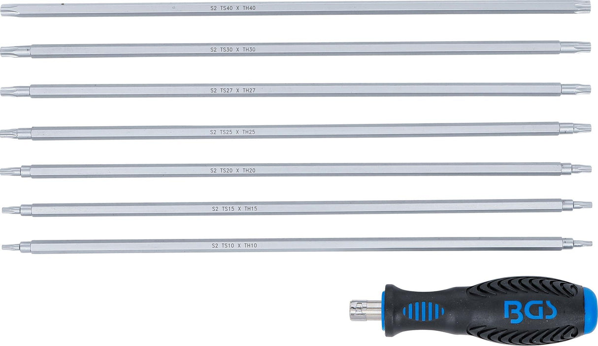 Atsuktuvų rinkinys su keičiamomis mentėmis | T-Star (Torx) / TS profilis (Torx Plus) | 8 vnt. (2325)