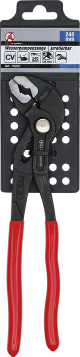 Santechninės replės | fiksuojamos mygtuku | 240 mm (75207)