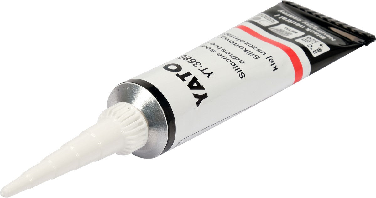 Silikono sandariklis | aukštos temperatūros | juodas | 85 g (YT-36801)