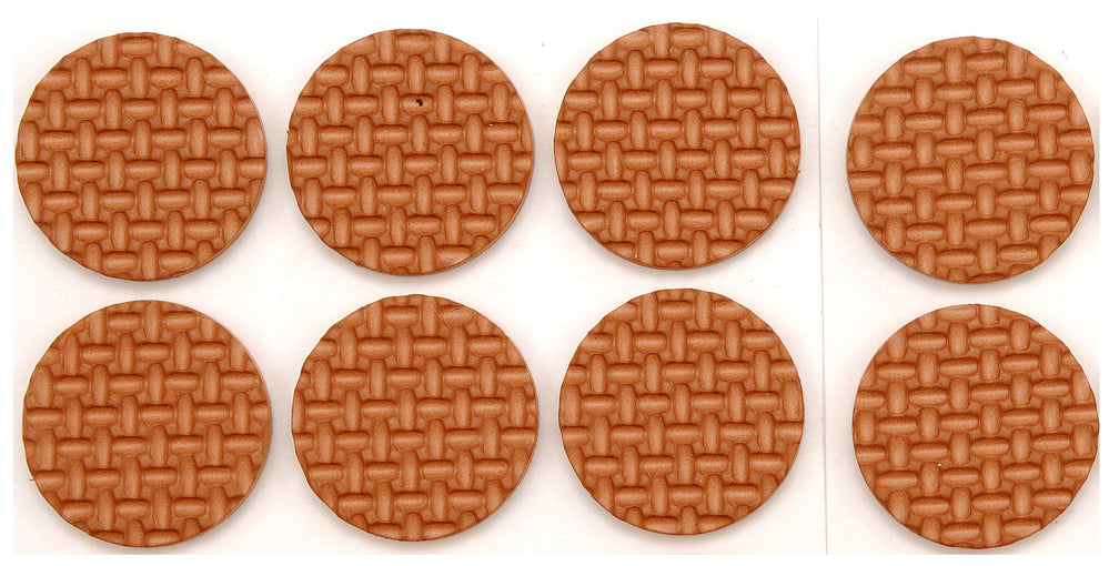 Lipnūs padukai baldams rudi 38mm/8vnt. (74883)