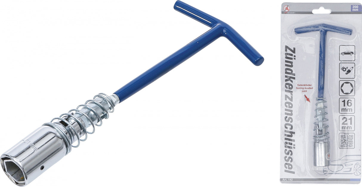 Spyruoklinis raktas žvakėms | 16 mm / 20,8 mm šešiakampis (142)