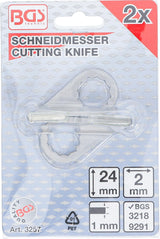 Peiliukai oriniam pjovikliui pusiau apvalūs | iš BGS 3218 | 2 x 24 mm | 2 vnt. (3257)