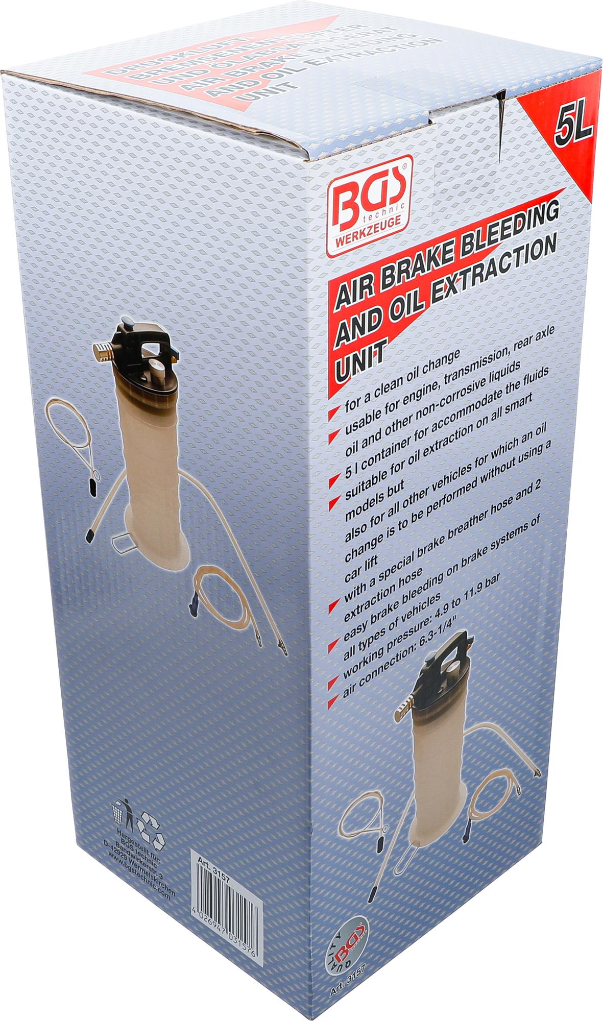 Pneumatinis stabdžių valymo ir alyvos ištraukimo įrenginys (3157)