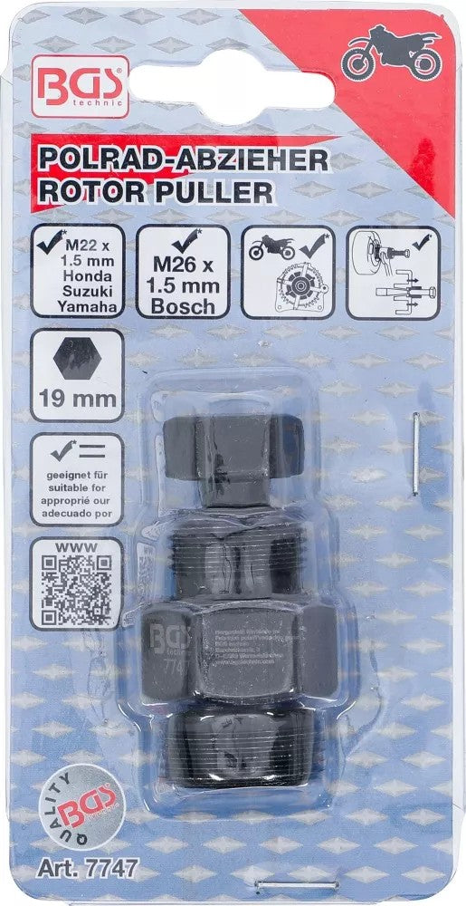 Rotoriaus nuėmėjas | M22 x 1.5 mm | M26x1.50 mm | Honda, Suzuki, Yamaha, Bosch (7747)