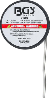 Alavas lydmetalis | Vielos ritė | be švino | Ø 1,5 mm | 10 g (74508B)