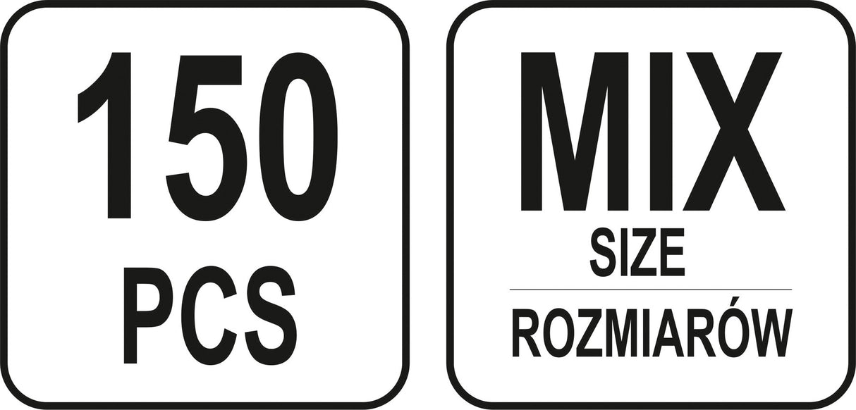 Srieginės kniedės | plieninės | M3-M10 | 150 vnt. (YT-36481)