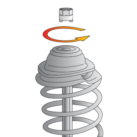 Galvučių komplektas amortizatoriams atsukti | 5 vnt. (YT-0621)