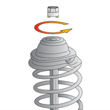 Galvučių komplektas amortizatoriams atsukti | 5 vnt. (YT-0621)