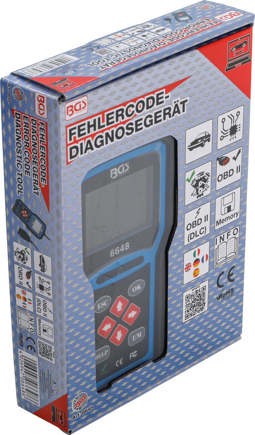 OBD II (EOBD) gedimų kodo diagnostikos skaitytuvas (6648)