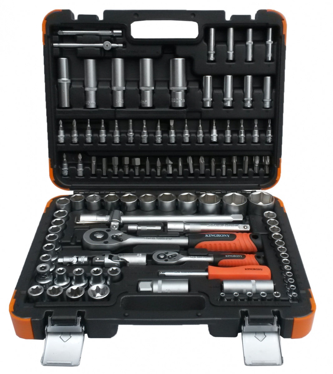 Galvučių ir raktų komplektas 108 dalių, 1/4" + 1/2" (KR121108C)