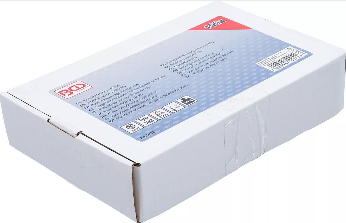 Ratų balansavimo svareliai | Medžiaga: cinkas | Tipas 363 | 45 g | 100 vnt. (9426)