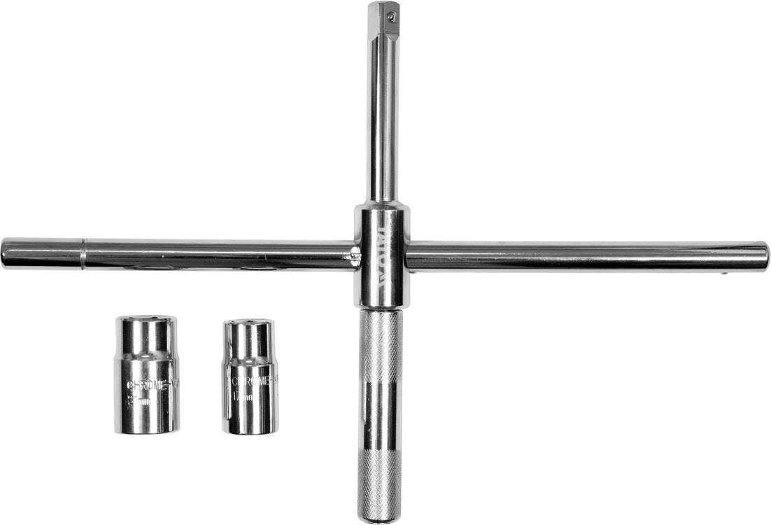 Kryžminis raktas sudedamas | 17x19x21x23mm galvutėmis (YT-08033)