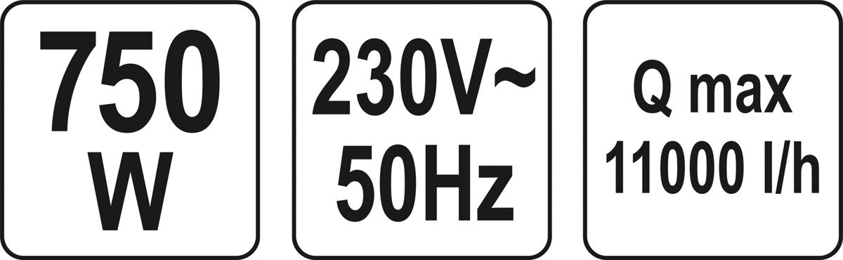 Panardinamas siurblys | Nerūdijantis plienas | su plūde | 750 W (YT-85341)