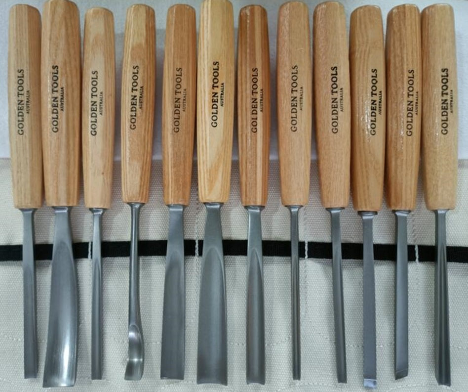 Kaltų medžiui / drožinėjimui rinkinys | 60 Cr-V | 12 vnt. (W12C)