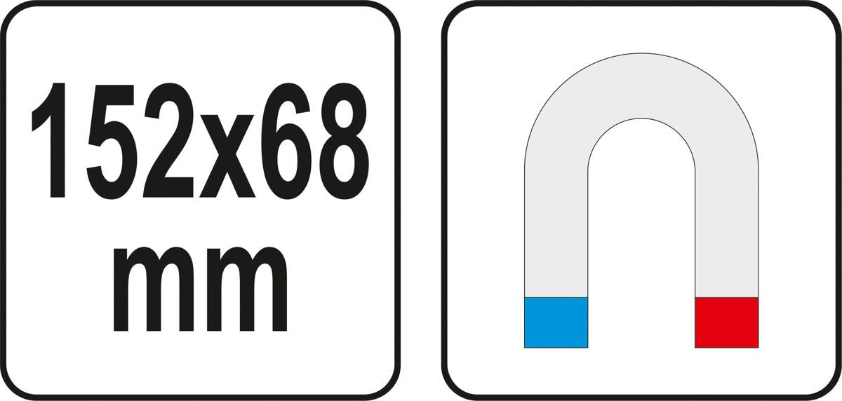 Magnetinė lėkštelė | 2 magnetai | 152 x 68 x 16 mm (YT-08312)
