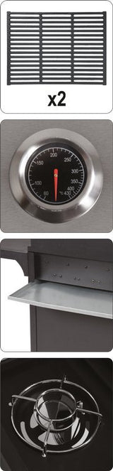 Lauko kepsninė / grilis | dujos | 4 + 1 | nerūdijantis plienas | 16 KW (99652)