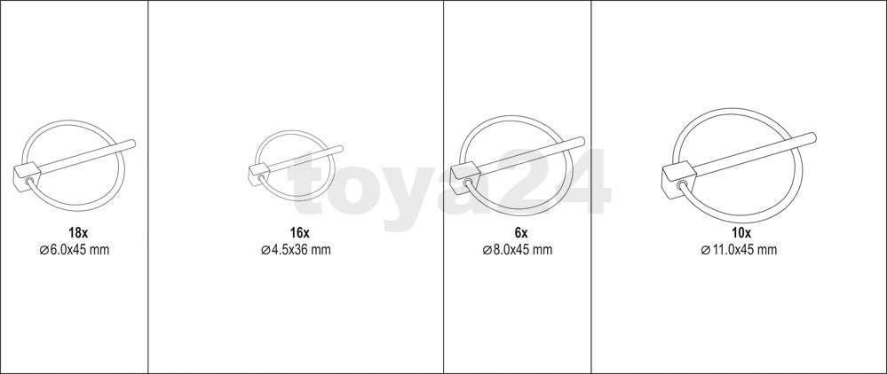 (Už)kaiščių, kuolelių rinkinys | 50 vnt (YT-06787)