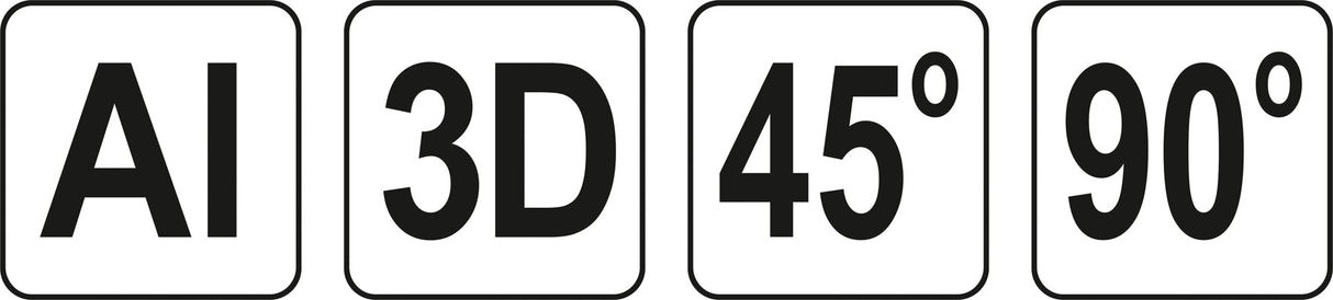 Kampainis japoniškas | aliuminis | 45/90° 3D (YT-70797)