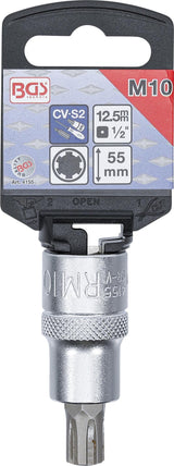 Antgalis | ilgis 55 mm | 12,5 mm (1/2") | Spline (Ribe) M10 (4155)