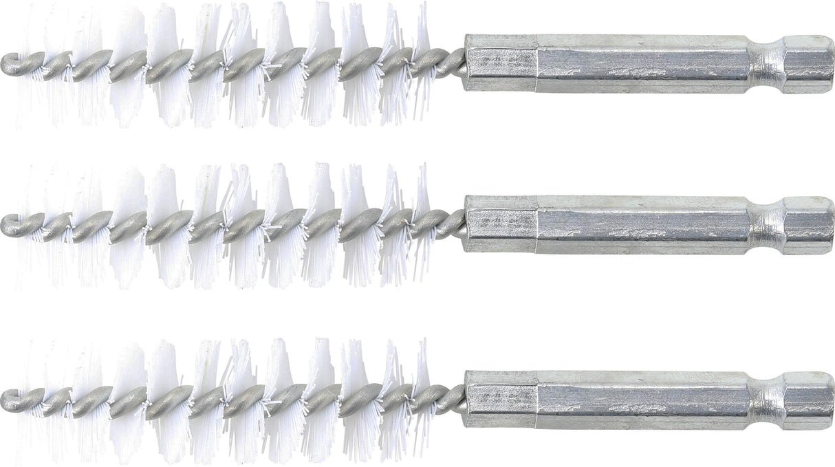 Nailono šepečiai vamzdeliams | 15 mm | 6,3 mm (1/4") | 3 vnt. (3078-15-N)
