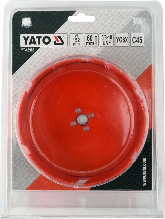 Universali gręžimo karūna | TCT | 5/8"-18UNF | 152 mm (YT-43986)