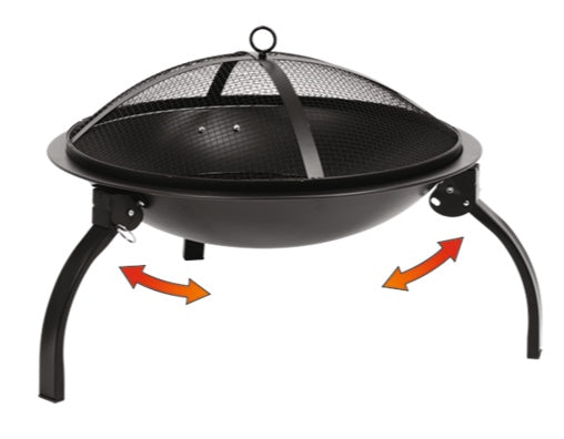 Plieninis židinys / laužavietė / grilis | sulankstomomis kojelėmis | 56X39 cm (99912)