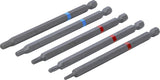 Antgalių rinkinys | 6,3 mm (1/4") | hex šešiakampis, T-Star (Torx) | 110 mm | 5 vnt. (4836)