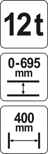 Hidraulinis presas 12 ton (YT-55580)