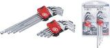 L-образных ключей набор | длинные | Torx T10 - T50 / шестигранник 1,5 - 10 mm | 18 шт.