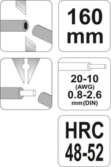 Replės laidams | 20-10 AWG | 160 mm (YT-2319)