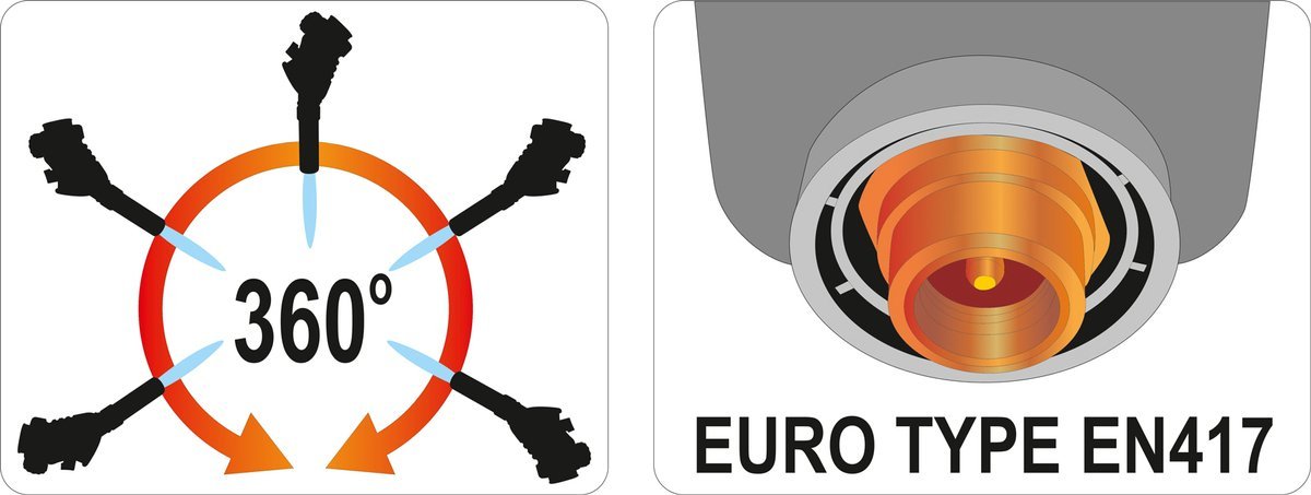 Dujinė lempa | su pjezo uždegimu | 360° (YT-36720)