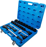 Smūginių galvučių ir rakto rinkinys | 20 mm (3/4") | 21 vnt. (5258)