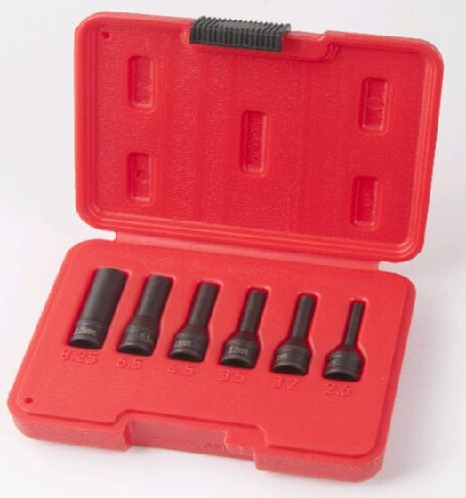 Kaitinimo žvakės elektrodo ištraukimo/išsukimo galvučių rinkinys | 6.3 mm (1/4") | 6 vnt. (SK2006)