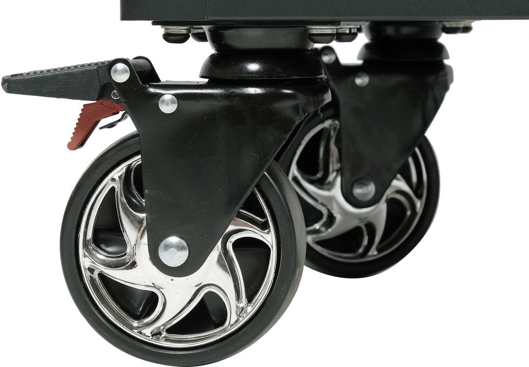 Įrankių spintelė ant ratukų | 7 stalčiai | 1 šoninės durys | kodinis užraktas | Led apšvietimas (YT-09004)