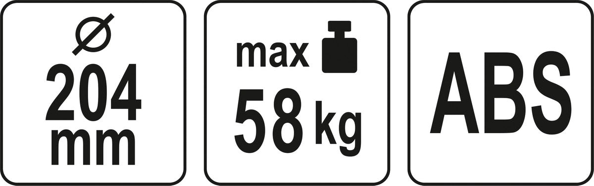 Prisisiurbiantis kėliklis | ypač stiprus | 58 kg / Ø 204 mm (YT-37220)