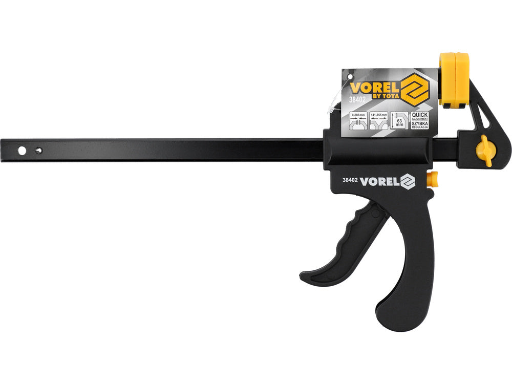 Spaustuvai F-tipo | greito užspaudimo | 200 mm (38402)