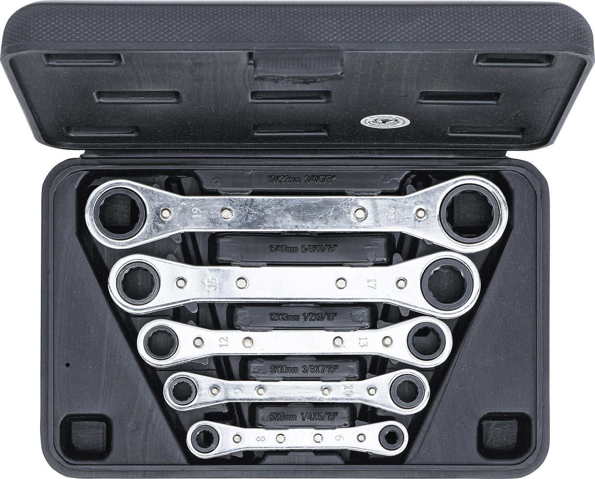 Dvipusiai terkšliniai veržliarakčiai | su reversu | 6 x 8-19 x 22 mm | 5 vnt. (1450)