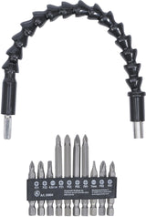 Набор бит с гибким удлинителем | 6.3 mm (1/4") | 11 шт.
