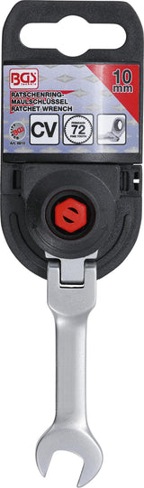 Kombinuotas raktas su terkšle | trumpas | šarnyrinis | 10 mm (6910)