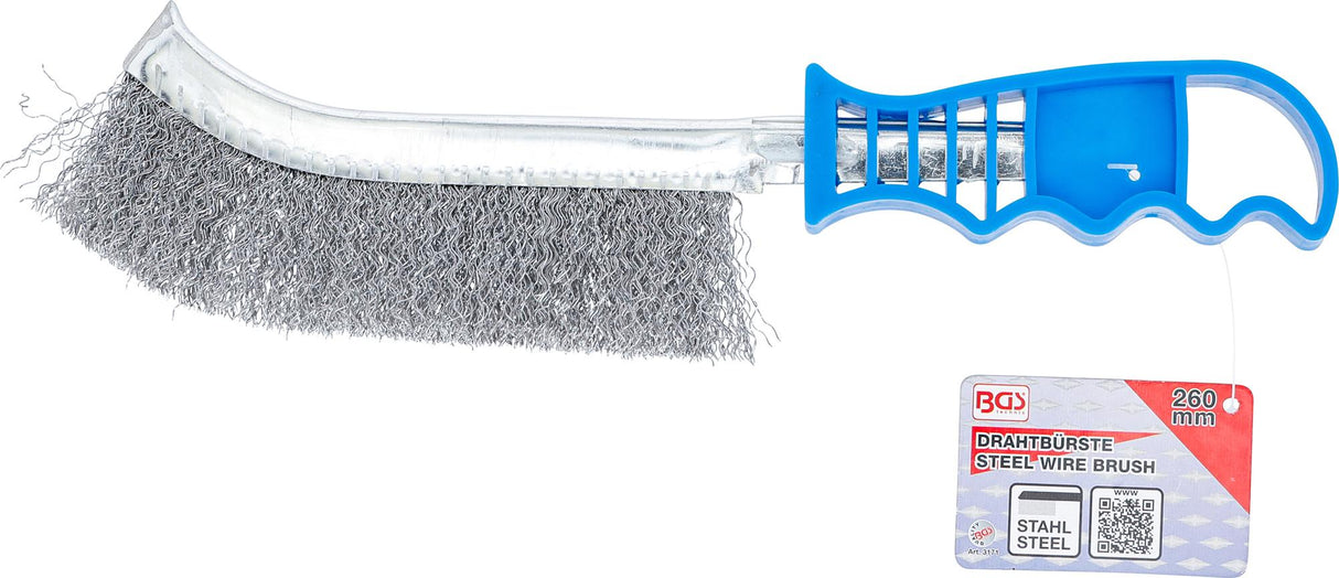 Plieninis šepetys su rankena | 260 mm (3171)