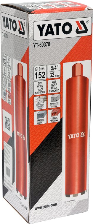 Gręžimo karūna | sausam ir šlapiam gręžimui | antgalis 1 1/4" | 430/152 mm (YT-60378)