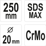 Kaltas įžeminimams ir vinims SDS MAX (YT-47195)
