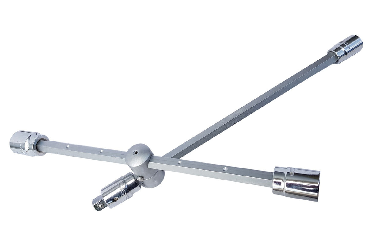 Kryžminis raktas | sudedamas/slankiojantis | 17/19/21/24 mm + 1/2" adapteris (SK2017083)