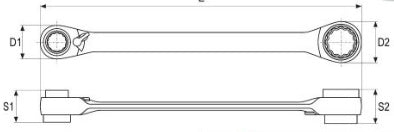 Terkšlinis raktas kilpinis daugiafunkcinis | 10-13-17-19 mm (YT-4945)