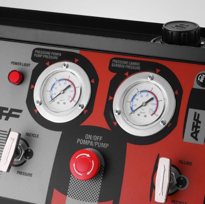 Transmisinio tepalo pakeitimo stotelė | su adapteriais | 12V (TFE02)