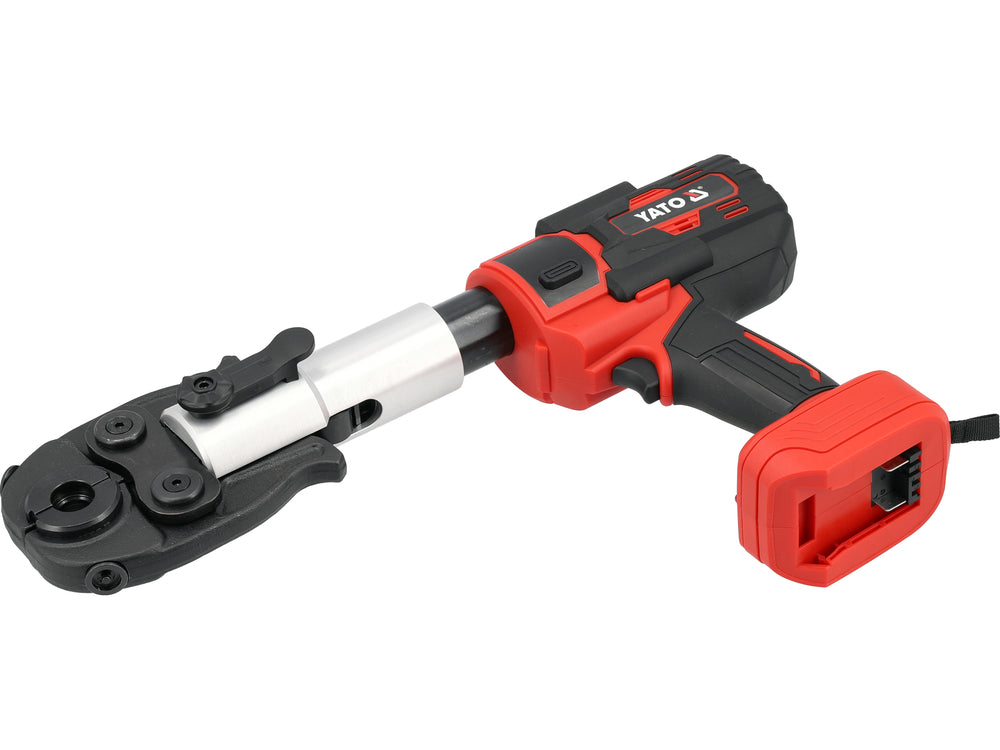Akkukäyttöinen hydraulinen puristava pihdit PEX-putkelle | 18 V | 50 kN | kapea hylsy vaikeasti saavutettaville paikoille | ilman akkua (YT-21734)