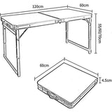 Sulankstomas stalas / prekystalis | aliuminis | kvadratinis vamzdis | reguliuojamas aukštis (LC02)
