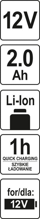 Аккумулятор / батарея | 12V 2,0AH 60 MIN LI-ION