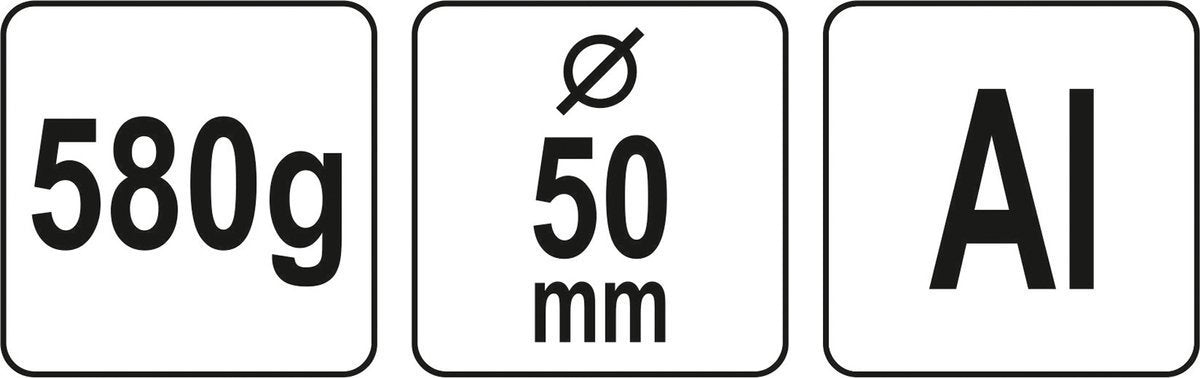 Plaktukas aliuminis | 50 mm / 580g (YT-45282)