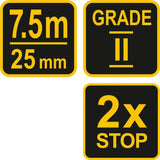 Matavimo ruletė | 7,5 m x 25 mm (10064)